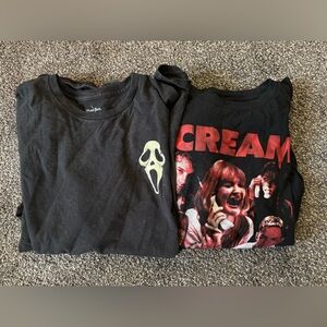 Ghost Face and Scream Black T-Shirt